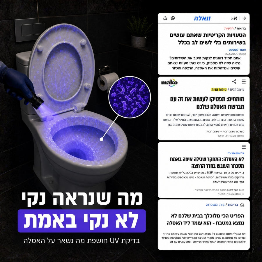 ערכת ניקוי אסלה עם ראשים חד פעמיים